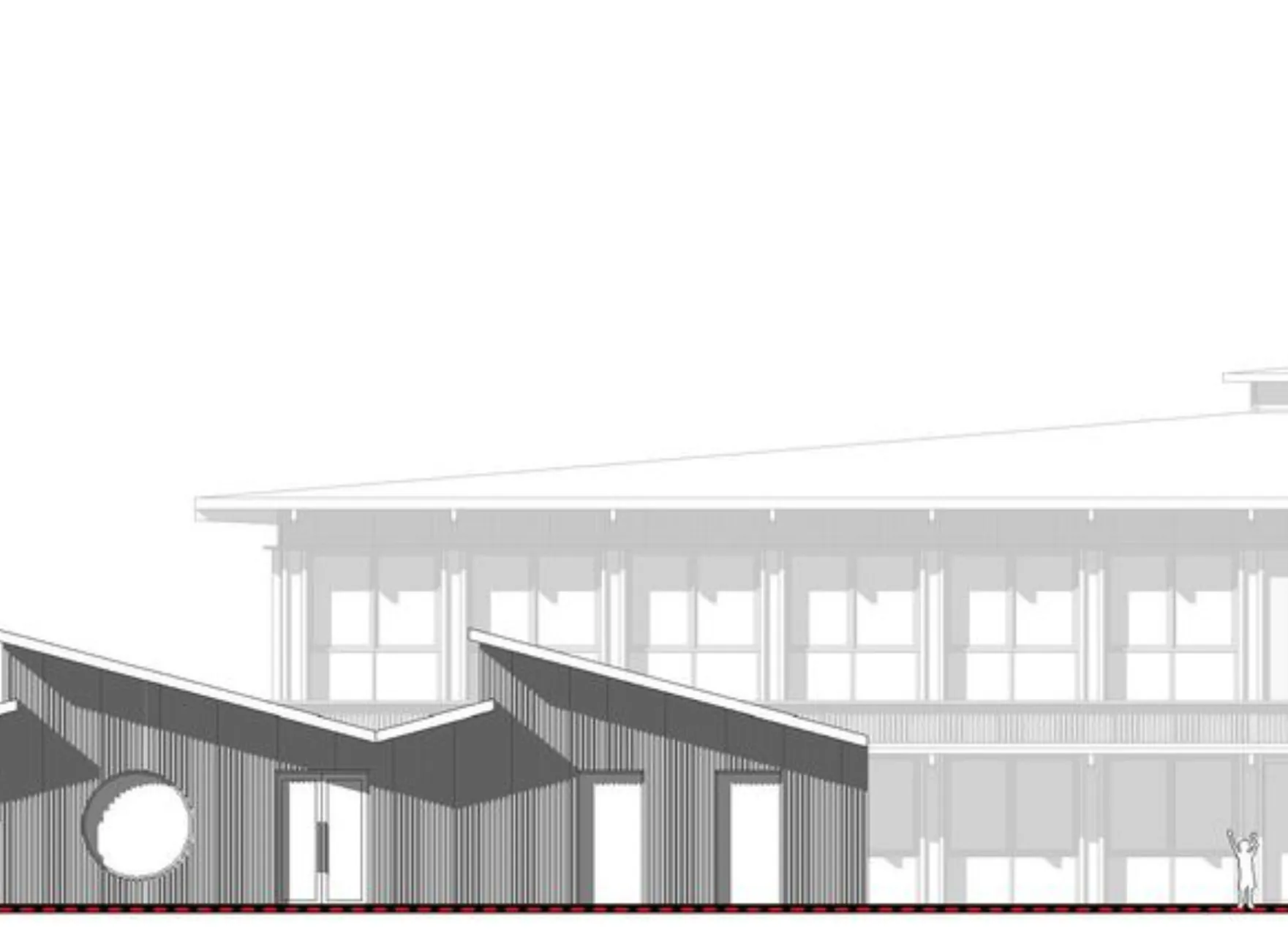 Westfassade Schulhaus Lalden