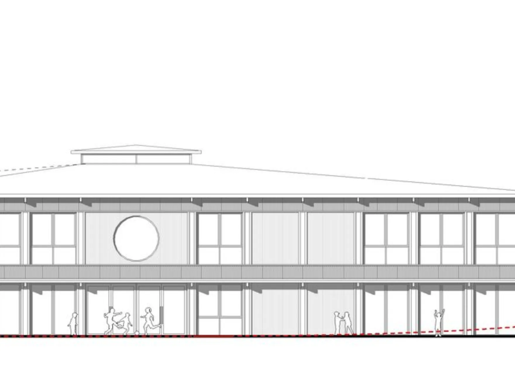 Ostfassade Schulhaus Lalden